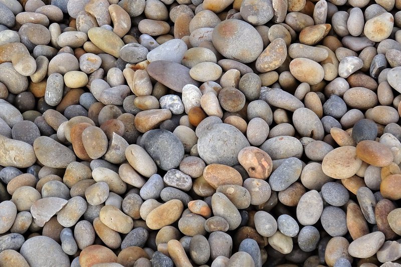 Rounded pebbles on a shingle beach